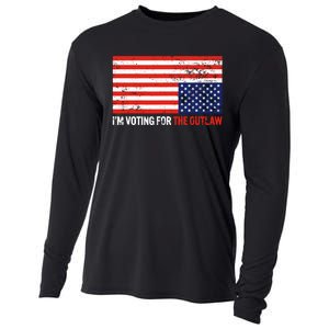 Im Voting For The Outlaw Funny Trump Maga 2024 Cooling Performance Long Sleeve Crew