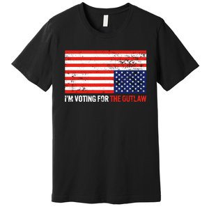 Im Voting For The Outlaw Funny Trump Maga 2024 Premium T-Shirt