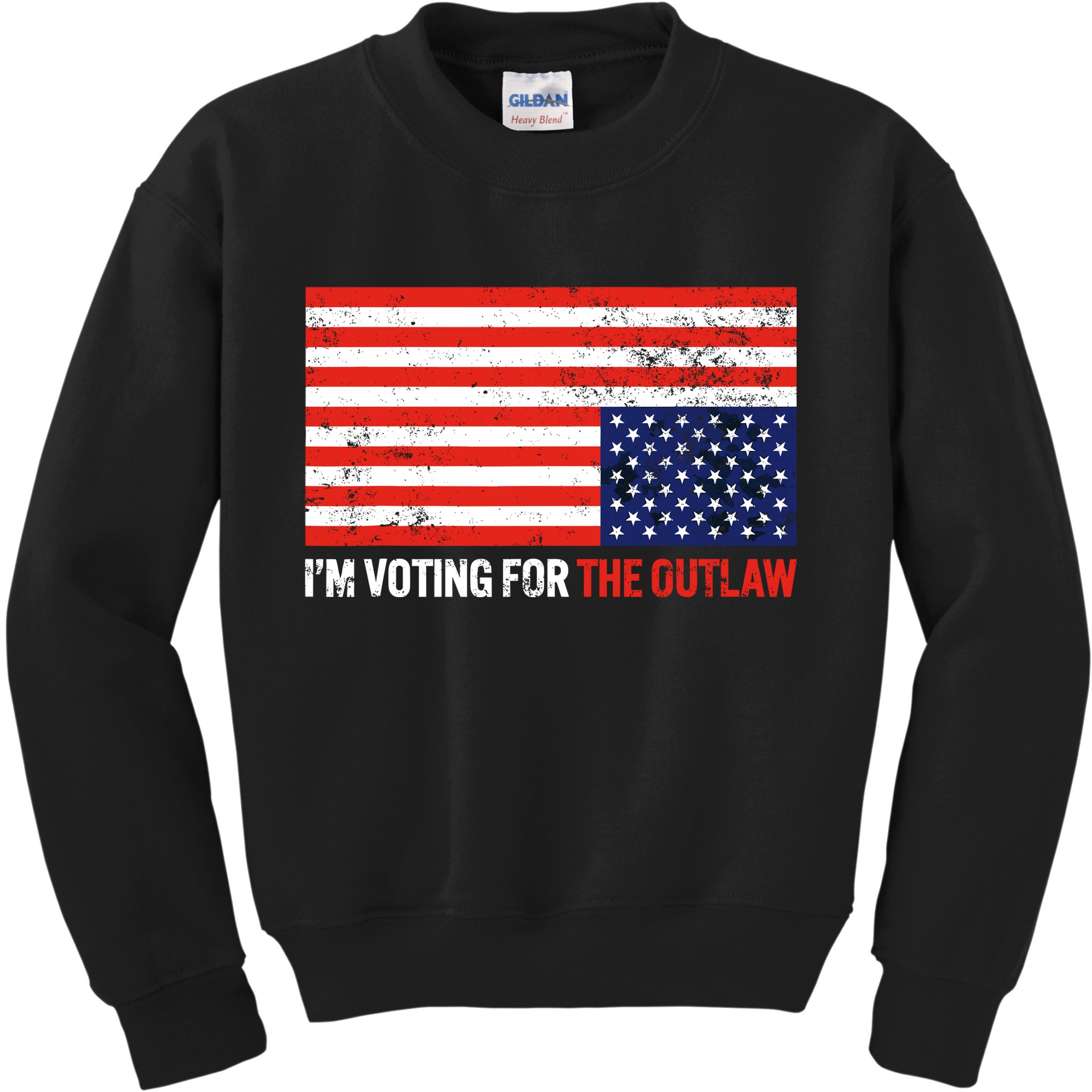 Im Voting For The Outlaw Funny Trump Maga 2024 Kids Sweatshirt