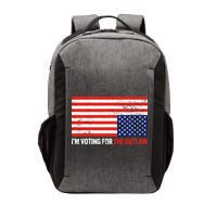 Im Voting For The Outlaw Funny Trump Maga 2024 Vector Backpack
