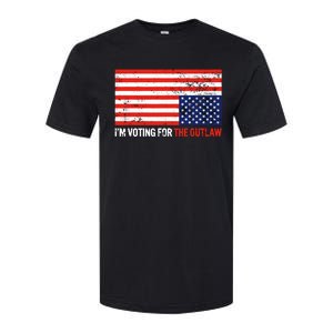 Im Voting For The Outlaw Funny Trump Maga 2024 Softstyle CVC T-Shirt