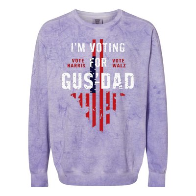 IM Voting For Gus Dad Colorblast Crewneck Sweatshirt