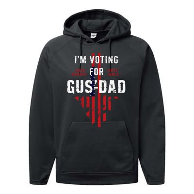 IM Voting For Gus Dad Performance Fleece Hoodie