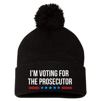 I’M Voting For The Prosecutor Pom Pom 12in Knit Beanie