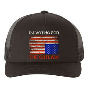 Im Voting For The Outlaw Funny Trump Maga 2024 Yupoong Adult 5-Panel Trucker Hat