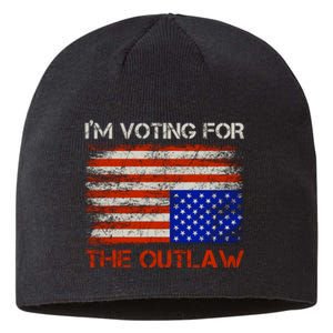 Im Voting For The Outlaw Funny Trump Maga 2024 Sustainable Beanie