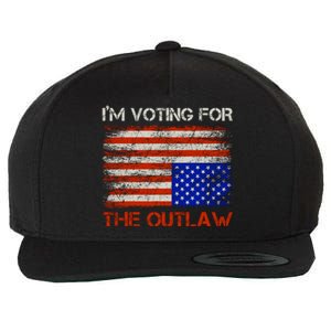 Im Voting For The Outlaw Funny Trump Maga 2024 Wool Snapback Cap