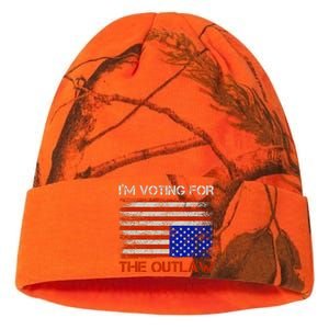 Im Voting For The Outlaw Funny Trump Maga 2024 Kati Licensed 12" Camo Beanie