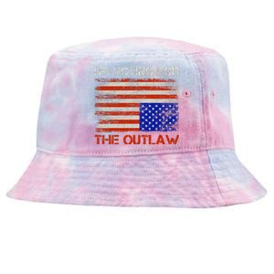 Im Voting For The Outlaw Funny Trump Maga 2024 Tie-Dyed Bucket Hat