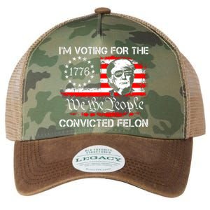 IM Voting For The Convicted Felon 2024 Funny Trump Legacy Tie Dye Trucker Hat