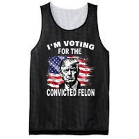 IM Voting For The Convicted Felon 2024 Funny Pro Trump Mesh Reversible Basketball Jersey Tank