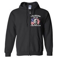 IM Voting For The Convicted Felon 2024 Funny Pro Trump Full Zip Hoodie