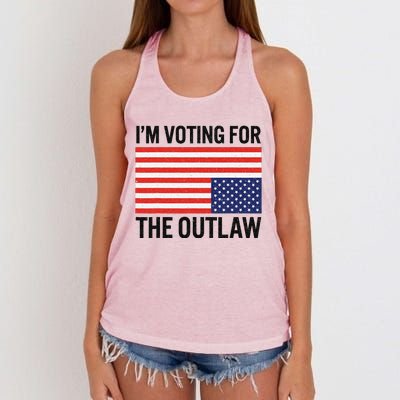 IM Voting For The Outlaw Women's Knotted Racerback Tank