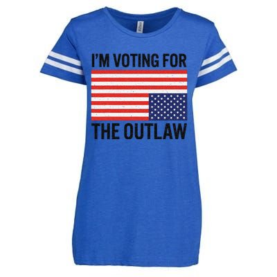 IM Voting For The Outlaw Enza Ladies Jersey Football T-Shirt