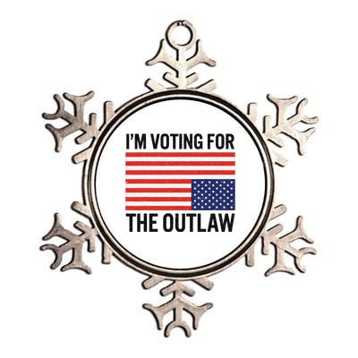 IM Voting For The Outlaw Metallic Star Ornament