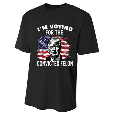 IM Voting For The Convicted Felon 2024 Performance Sprint T-Shirt