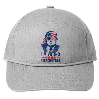 Im Voting For The Convicted Felon 2024 7-Panel Snapback Hat