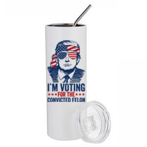 Im Voting For The Convicted Felon 2024 Stainless Steel Tumbler