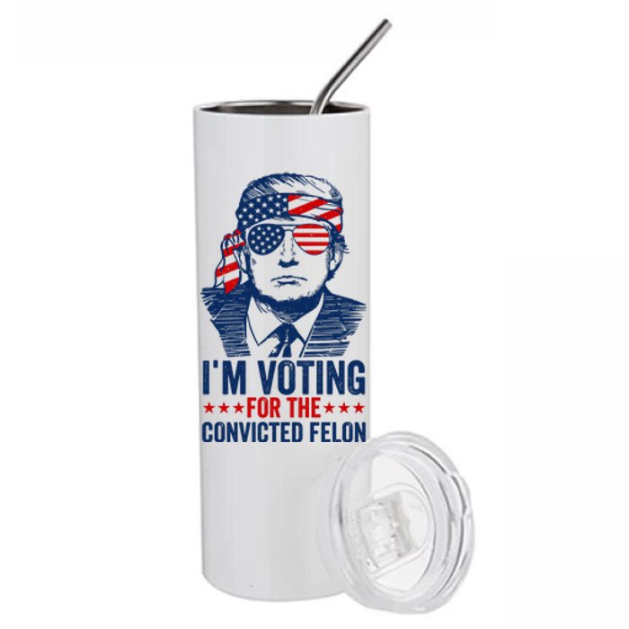 Im Voting For The Convicted Felon 2024 Stainless Steel Tumbler