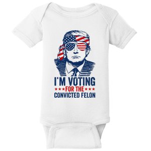 Im Voting For The Convicted Felon 2024 Baby Bodysuit