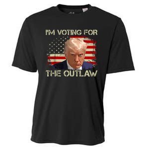 Im Voting For The Outlaw Funny Trump Maga 2024 Cooling Performance Crew T-Shirt