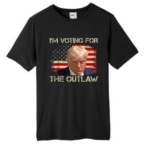 Im Voting For The Outlaw Funny Trump Maga 2024 Tall Fusion ChromaSoft Performance T-Shirt