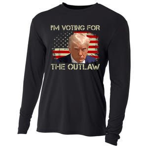 Im Voting For The Outlaw Funny Trump Maga 2024 Cooling Performance Long Sleeve Crew