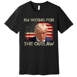 Im Voting For The Outlaw Funny Trump Maga 2024 Premium T-Shirt