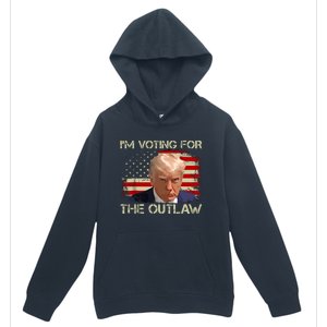 Im Voting For The Outlaw Funny Trump Maga 2024 Urban Pullover Hoodie