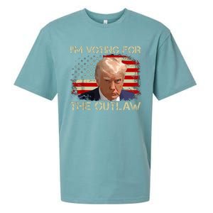 Im Voting For The Outlaw Funny Trump Maga 2024 Sueded Cloud Jersey T-Shirt