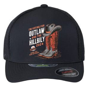 Im Voting For The Outlaw And The Hillbilly 2024 Retro Flexfit Unipanel Trucker Cap