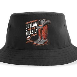 Im Voting For The Outlaw And The Hillbilly 2024 Retro Sustainable Bucket Hat