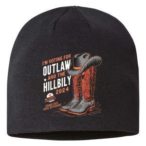 Im Voting For The Outlaw And The Hillbilly 2024 Retro Sustainable Beanie