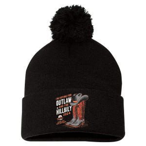 Im Voting For The Outlaw And The Hillbilly 2024 Retro Pom Pom 12in Knit Beanie