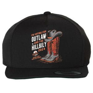 Im Voting For The Outlaw And The Hillbilly 2024 Retro Wool Snapback Cap