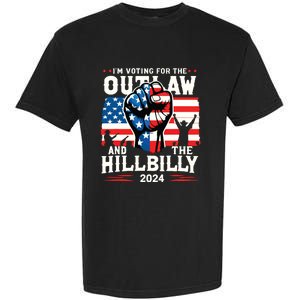 Im Voting For The Outlaw And The Hillbilly 2024 Us Flag Garment-Dyed Heavyweight T-Shirt