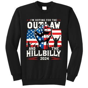 Im Voting For The Outlaw And The Hillbilly 2024 Us Flag Sweatshirt