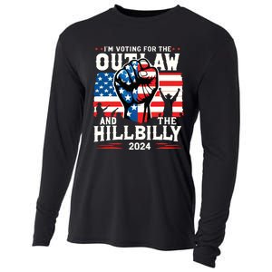 Im Voting For The Outlaw And The Hillbilly 2024 Us Flag Cooling Performance Long Sleeve Crew