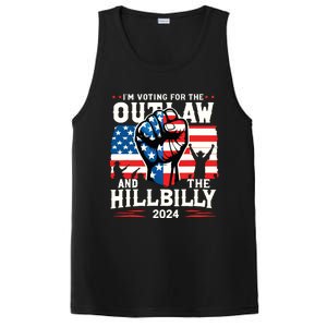 Im Voting For The Outlaw And The Hillbilly 2024 Us Flag PosiCharge Competitor Tank