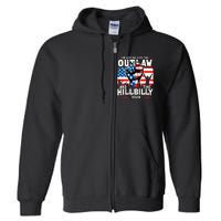 Im Voting For The Outlaw And The Hillbilly 2024 Us Flag Full Zip Hoodie