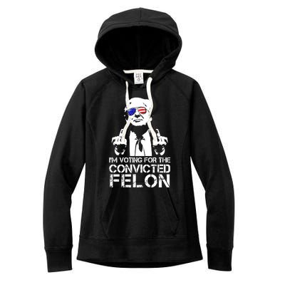 Im Voting For The Convicted Felon 2024 Women's Fleece Hoodie