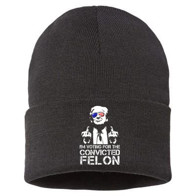 Im Voting For The Convicted Felon 2024 Sustainable Knit Beanie