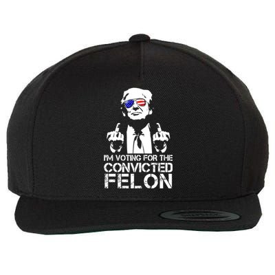 Im Voting For The Convicted Felon 2024 Wool Snapback Cap