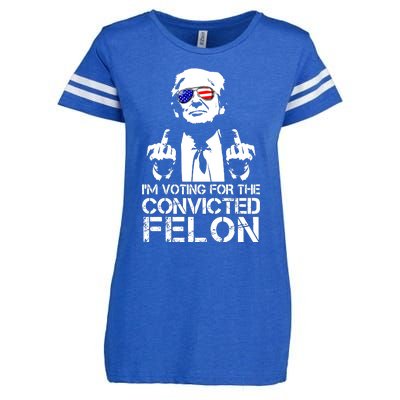 Im Voting For The Convicted Felon 2024 Enza Ladies Jersey Football T-Shirt