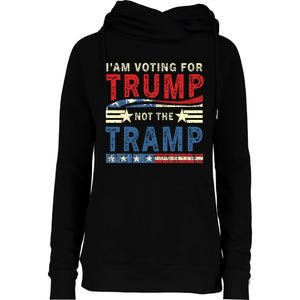 IM Voting For Trump Not The Tramp Womens Funnel Neck Pullover Hood