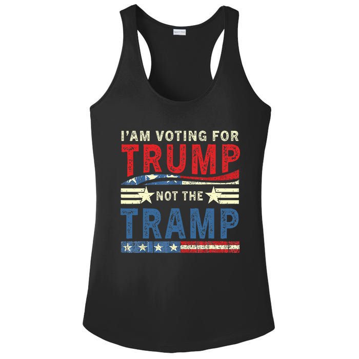 IM Voting For Trump Not The Tramp Ladies PosiCharge Competitor Racerback Tank