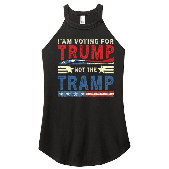 IM Voting For Trump Not The Tramp Women's Perfect Tri Rocker Tank