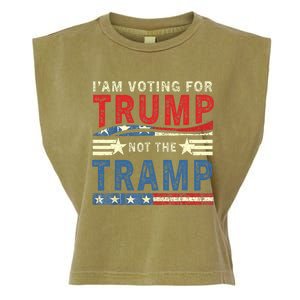 IM Voting For Trump Not The Tramp Garment-Dyed Women's Muscle Tee