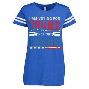 IM Voting For Trump Not The Tramp Enza Ladies Jersey Football T-Shirt