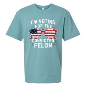 IM Voting For The Convicted Felon Funny Pro Trump 2024 Vote Trump Felon Sueded Cloud Jersey T-Shirt